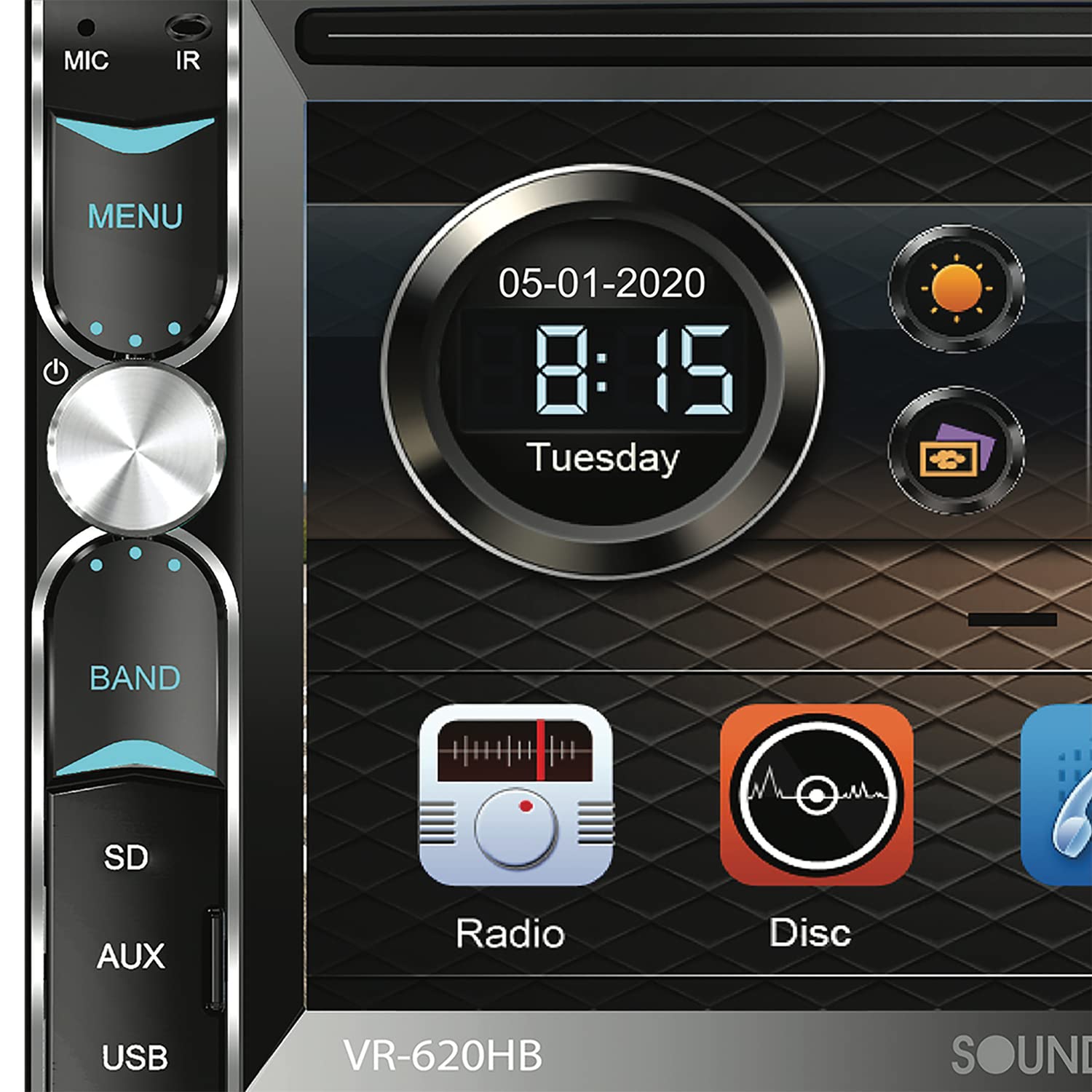 Soundstream Vr 620Hb Vr 620Hb 6.2 Inch Double Din Dvd Head Unit With Bluetooth And Android Mhl Phonelink